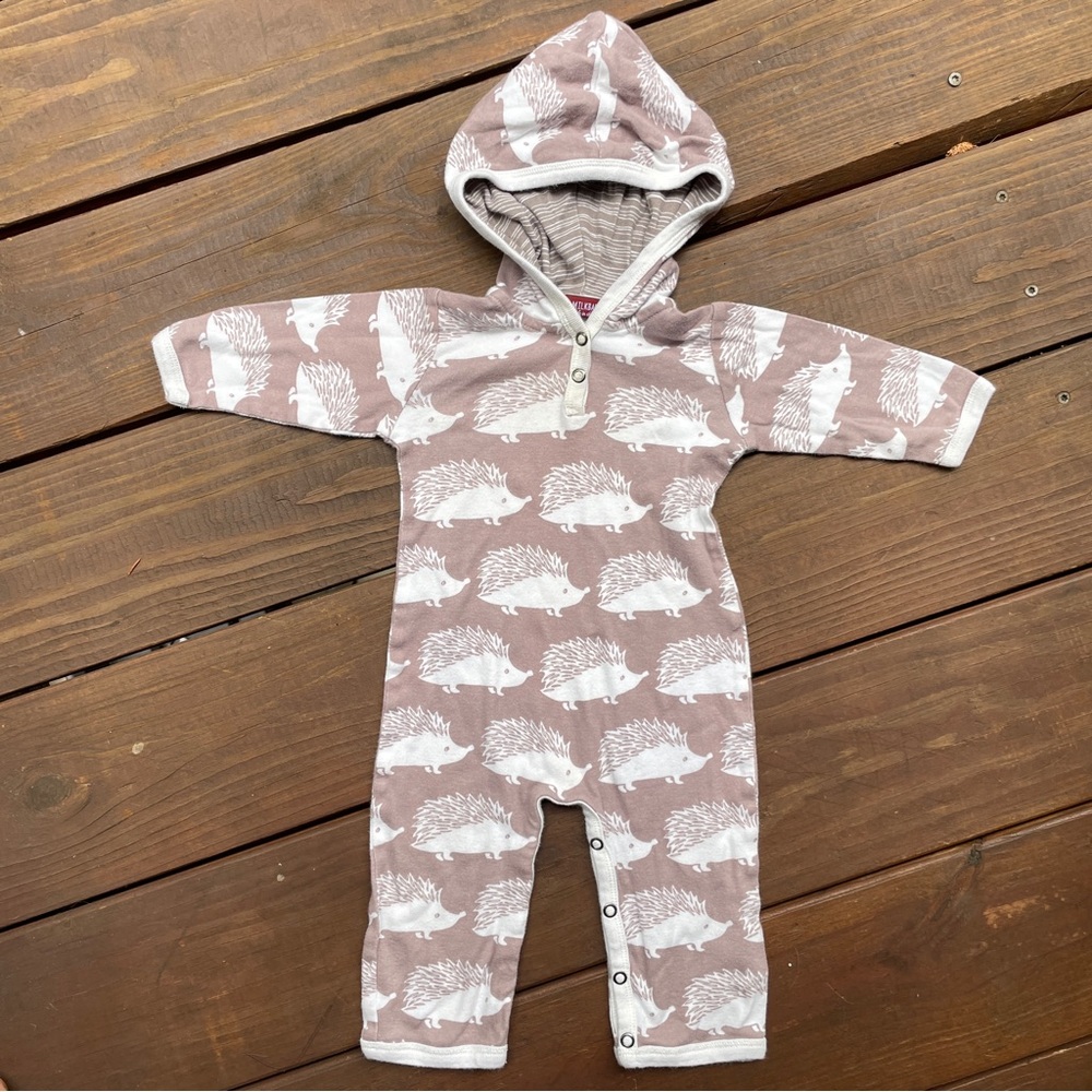 Milkbarn - Hedgehog Hooded Romper